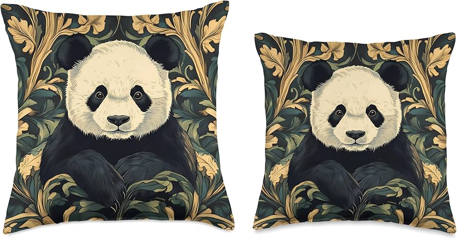 Amazon.com: Art Nouveau Panda Wildlife Pattern Print Throw Pillow : Home & Kitchen amazon-com-art-nouveau-panda-wildlife-pattern-print-throw-pillow-home-kitchen