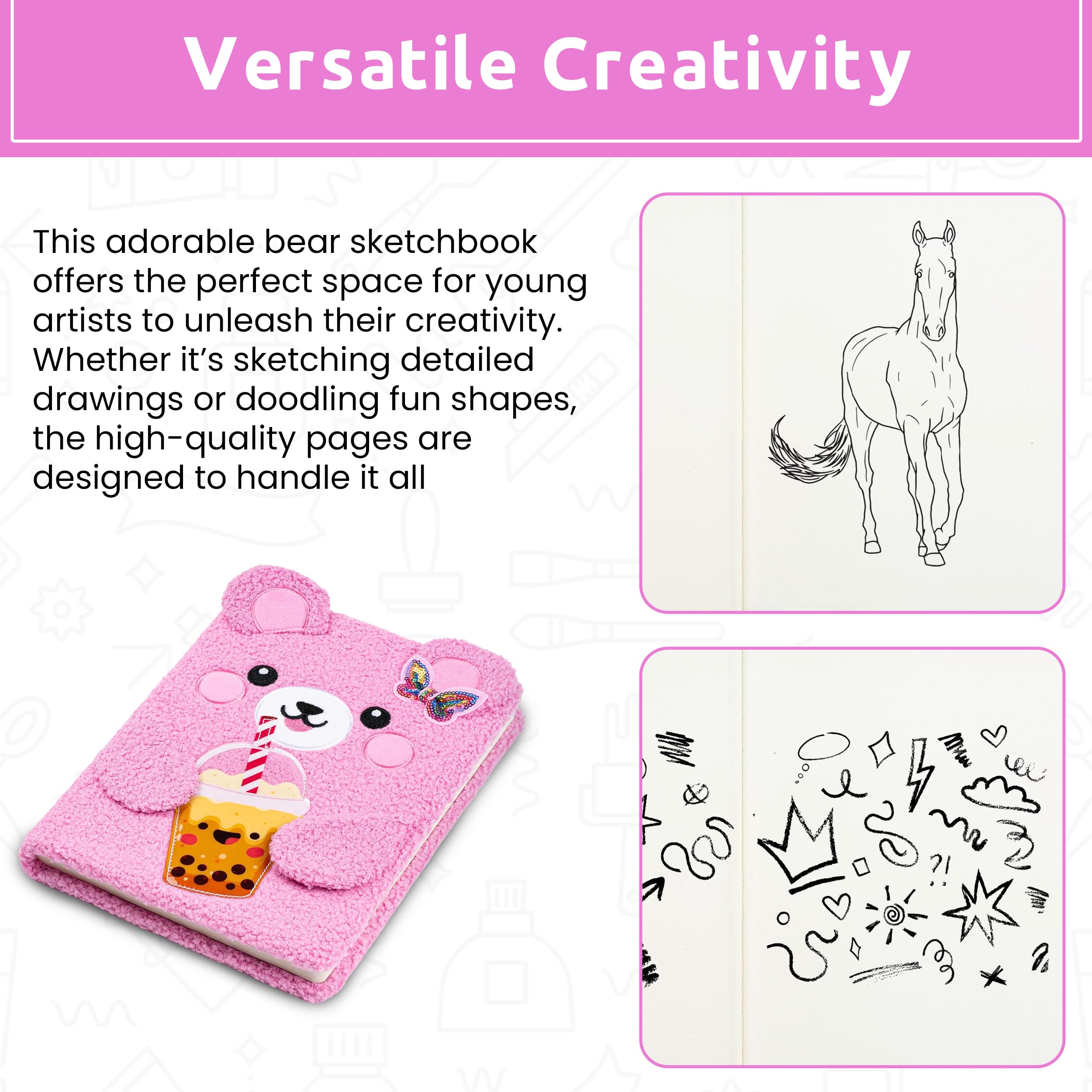 Amazon.com: VOTUM Fuzzy Sketch Book: Personalized Artist