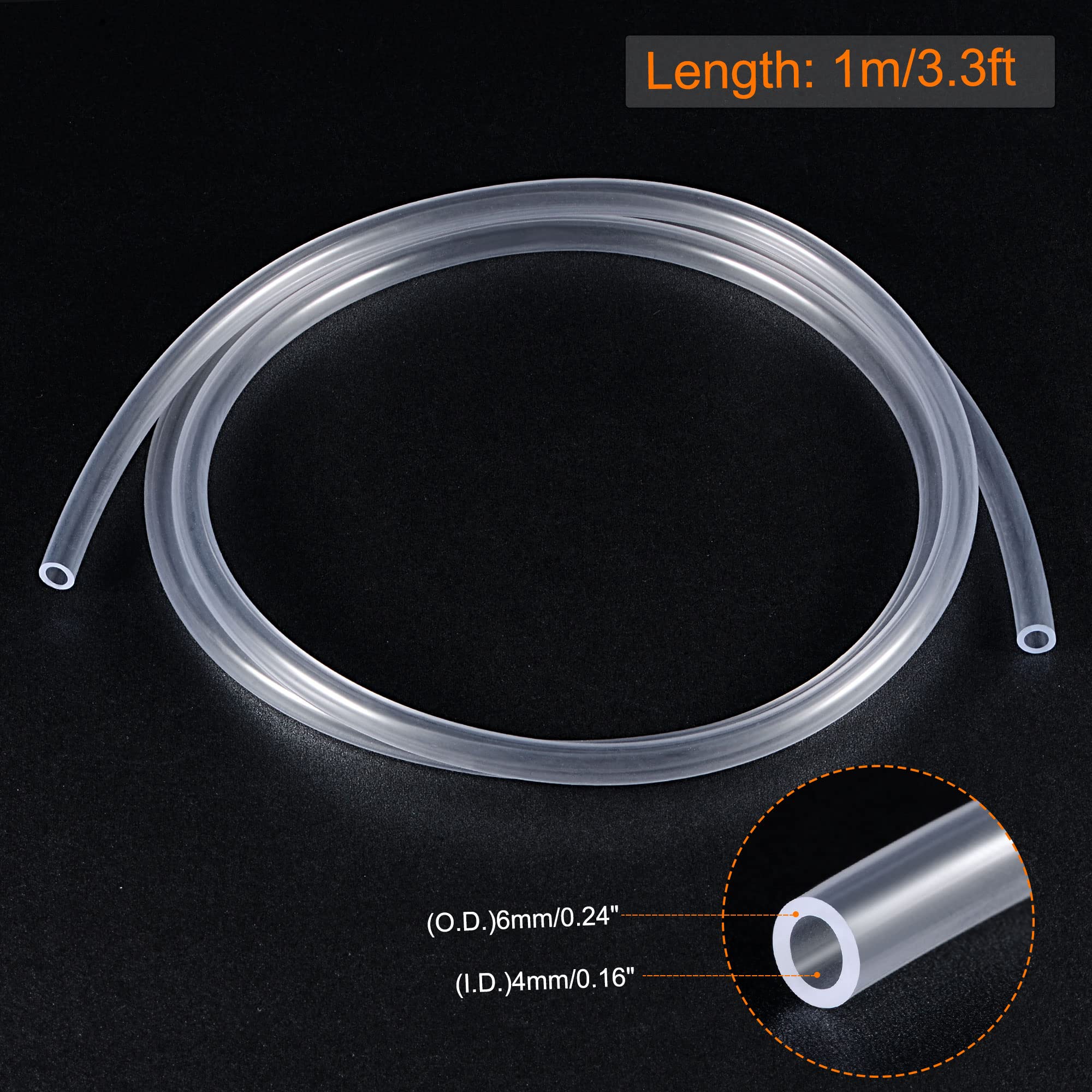 MECCANIXITY PVC Transparent Hose Plastic Vinyl Tubing 5/32