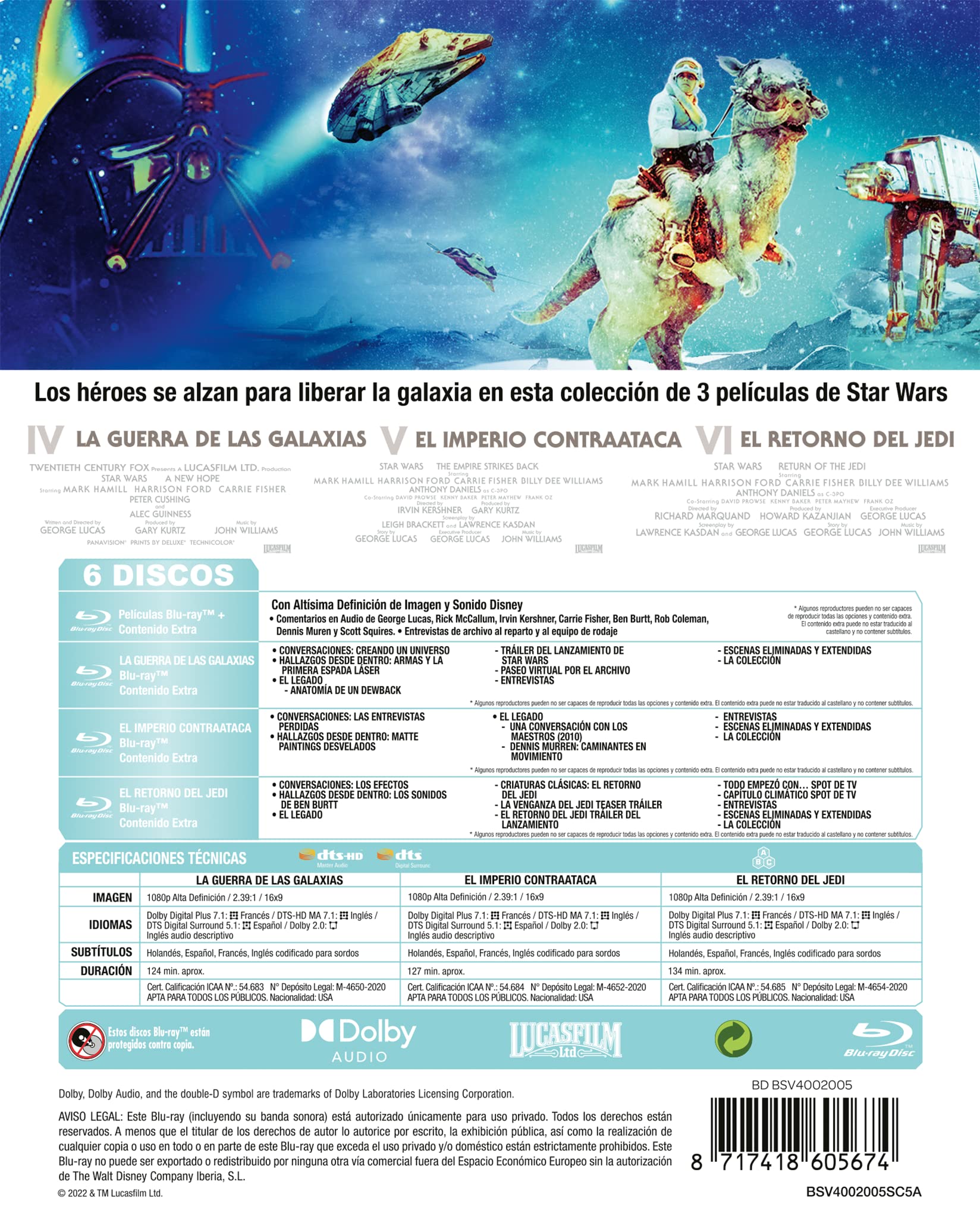 BD TRILOGIA STAR WARS EPS 4-6