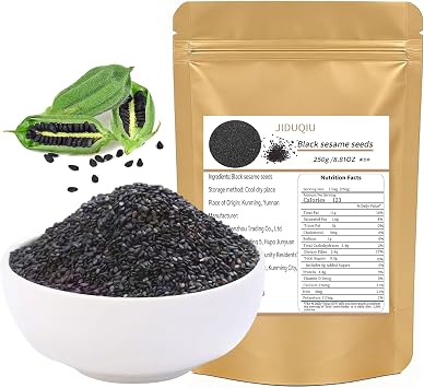 Black Sesame Seeds 250g/8.81OZ | For Cooking and Food Flavoring, Bulk