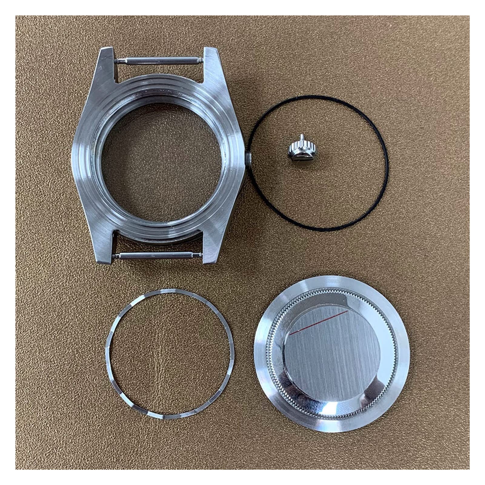 Caja PVD de 39 mm, Movimiento automático NH35/NH36, Acero Inoxidable, Cristal de Zafiro, Brazalete con Fondo