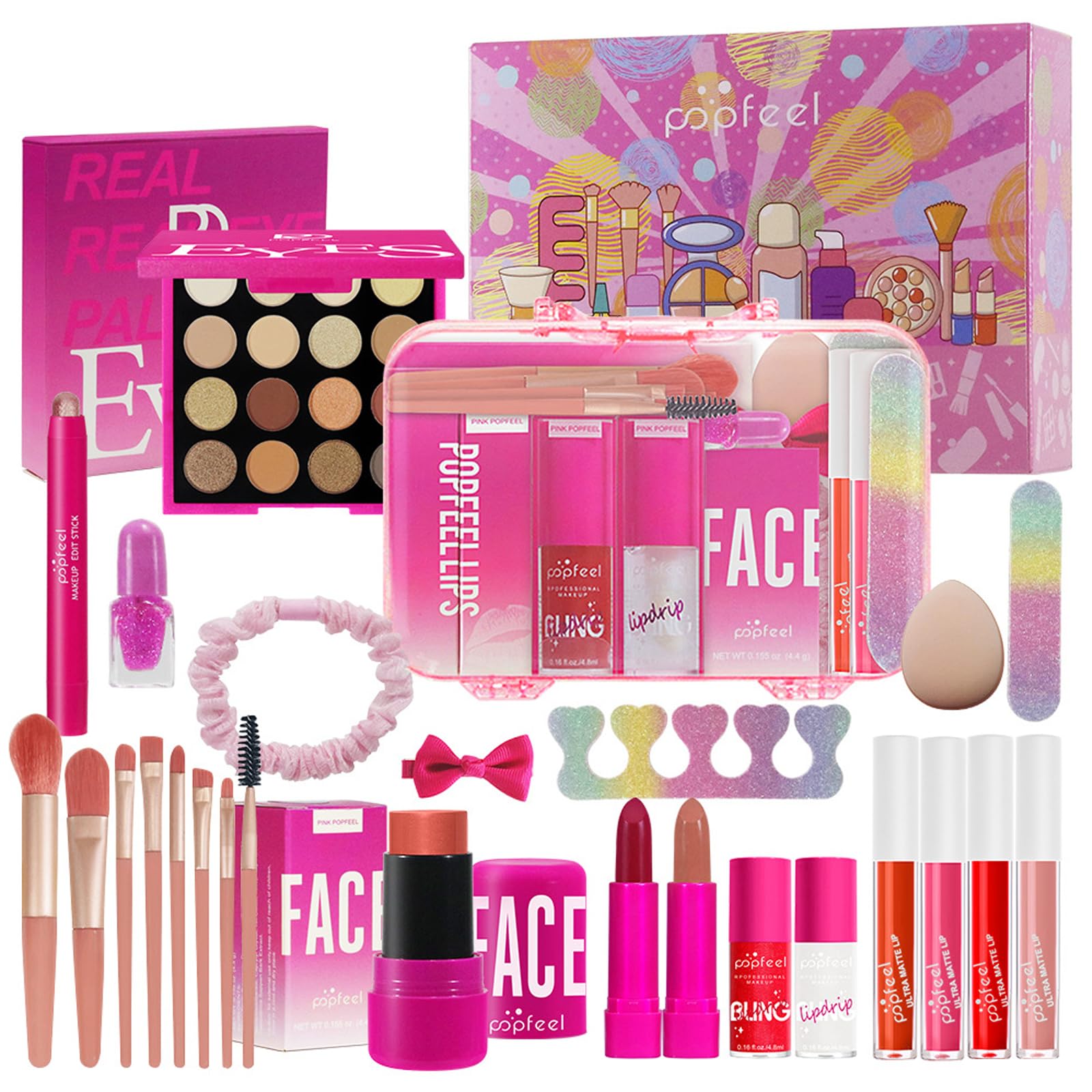 LHLXZQ Makeup Set for Women All in One Set including Eyeshadow Palette Concealer Lipgloss Lipsticks Mascara Blush
