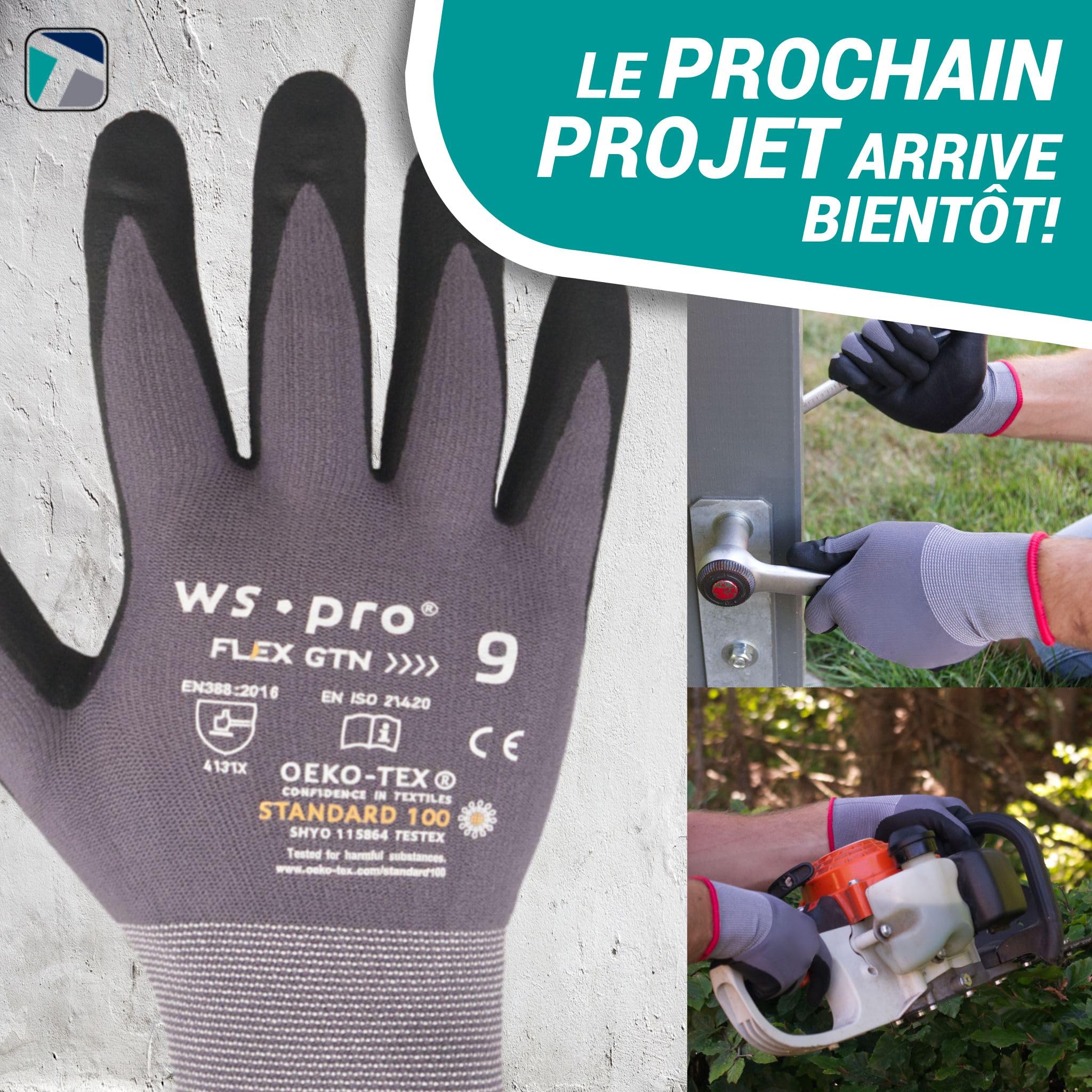 Trevendo Gants de travail WS-Pro FLEX GTN - Gants de montage - Gants de jardinage - respirants - flexibles - pour femmes et hommes