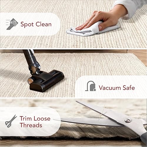 Miniatura 4 de nuLOOM Rigo Tapete rústico de yute, tejido a mano, 2 pies6pulgadas x 12pies, color blanco hueso