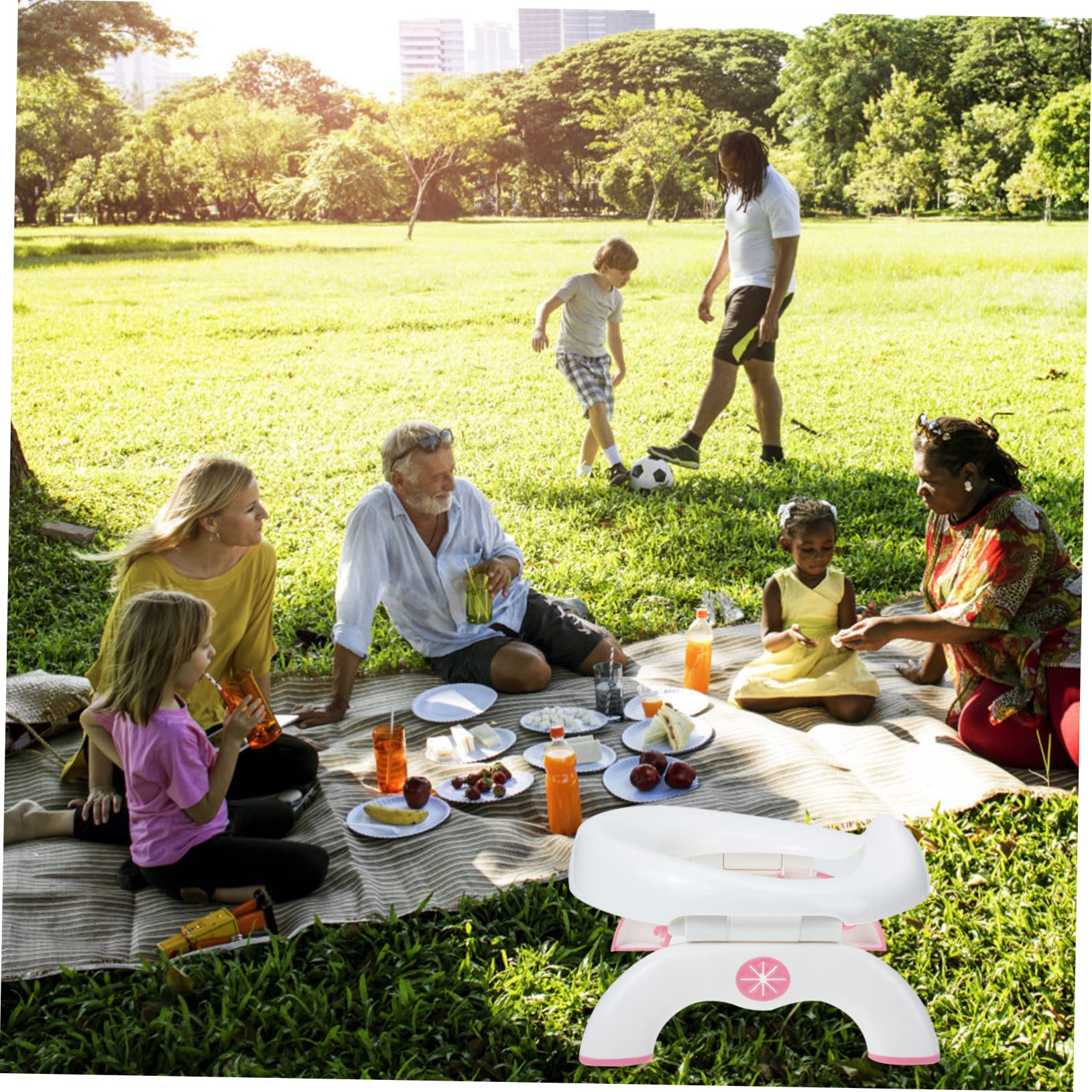 QUMIIRITY Portable Boy Girl Potty Folding Toilet Seat Travel Potty for Boys and Girls Car Outdoor Comfortable Sanitary