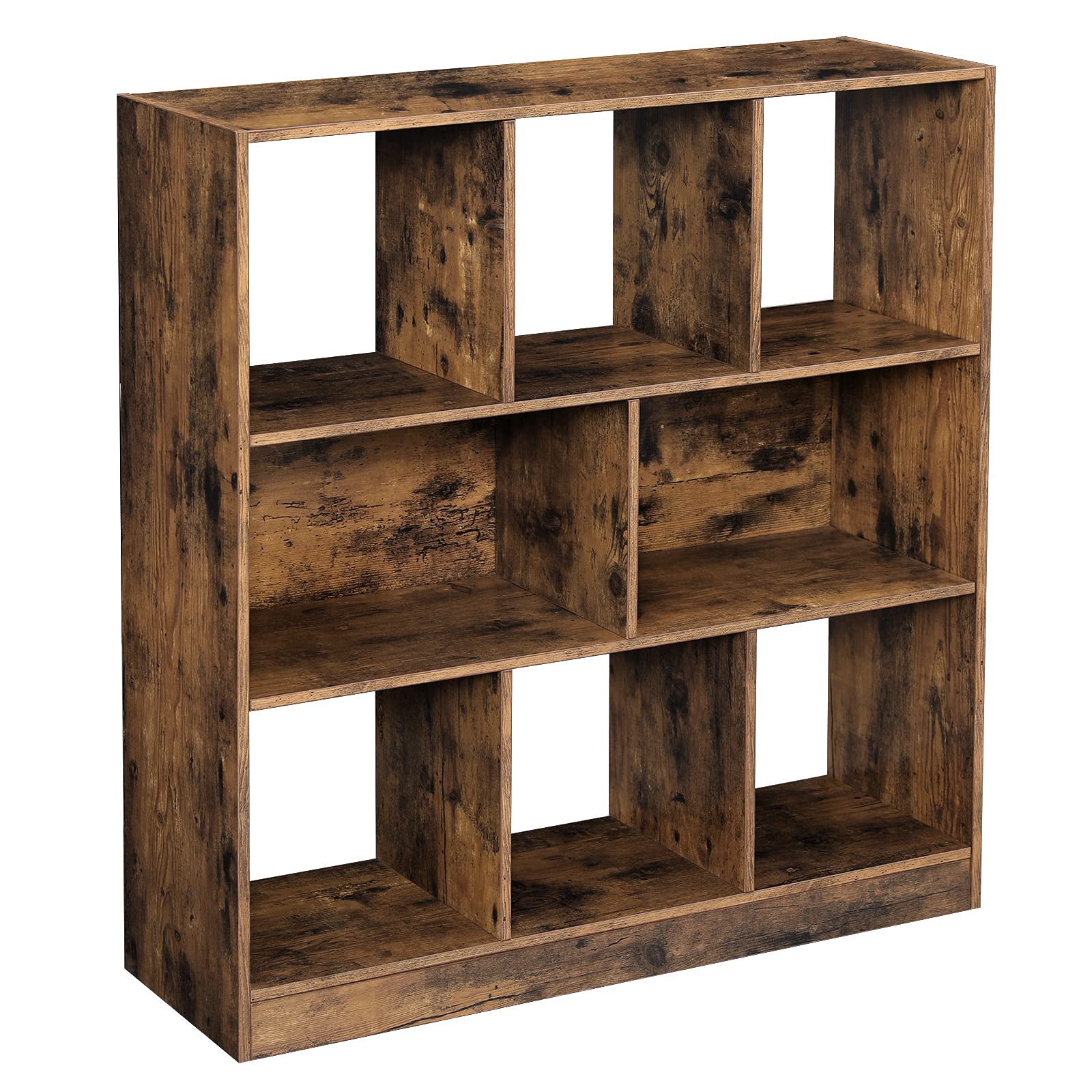Bookcases for Study Rustic Brown LBC10BX 10Cube Storage Unit Free
