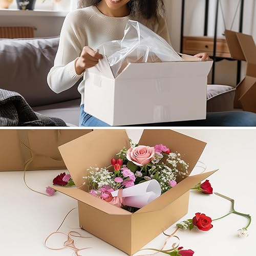 Miniatura 10 de Paquete de 30 cajas de envío de cartón blanco de 7 x 5 x 4 pulgadas, cajas de correo medianas para pequeñas empresas para embalaje, mudanza y