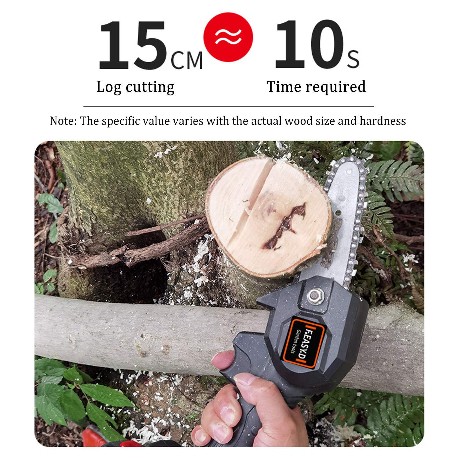 Motoseghe da Potatura, Mini Sega a Catena Elettrica, Sega da Giardino, Utilizzata per Il Taglio del Legno, La Potatura di Alberi E Il Giardinaggio,Black
