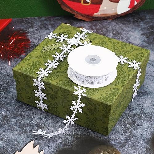 Miniatura 2 de Cinta decorativa de copo de nieve troquelada de 16.4 pies para manualidades, manualidades, boda, cumpleaños, ducha, día de San Valentín, fiesta,