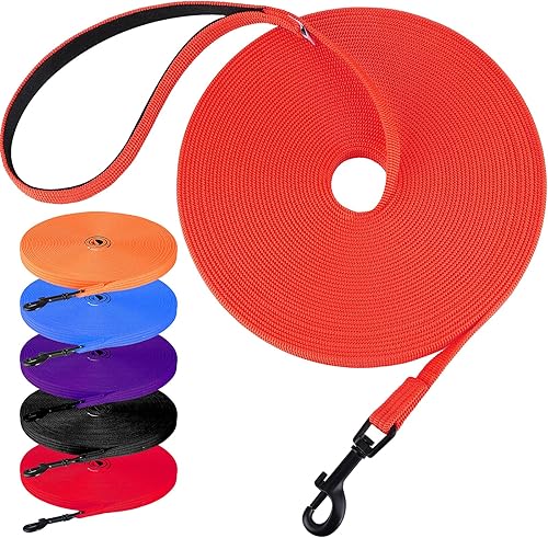 lynxking Correa de entrenamiento para perros, correa larga de agilidad de recuperación de obediencia, correa de seguimiento de 15 pies, 30 pies, 50