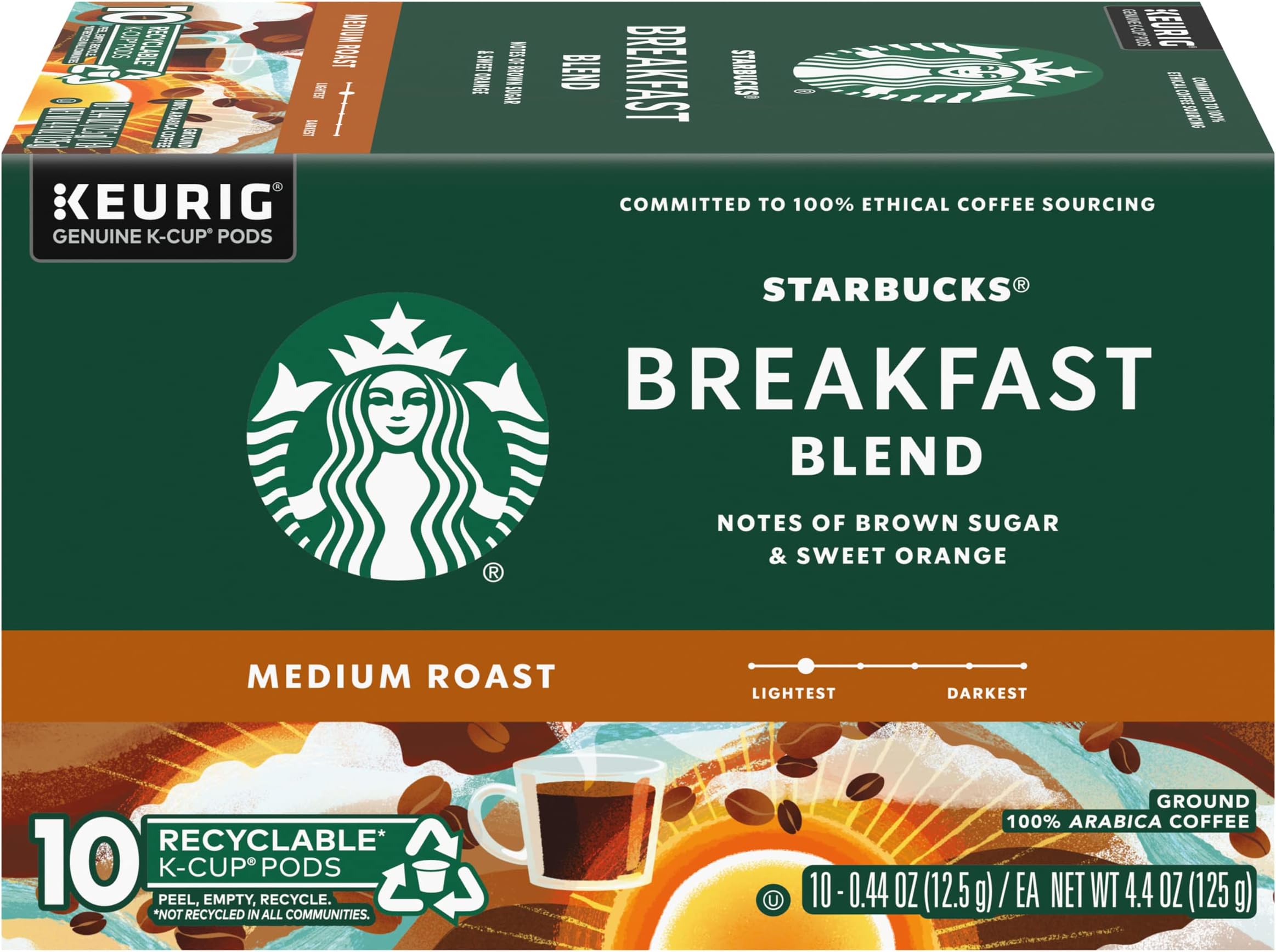 Starbucks Breakfast Blend K-cup, 10 ct