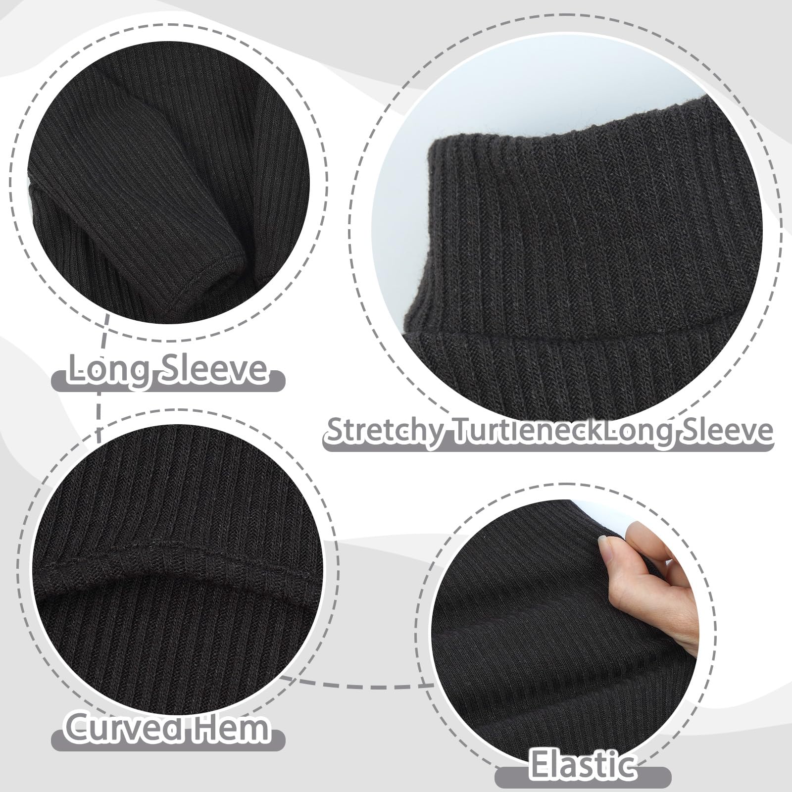 PUMYPOREITY Sphynx Ropa de Algodón sin Pelo Gato Suéter Lindo Cuello Alto Transpirable Camisetas Cuello Redondo Chaleco Camisas Gatitos Ropa Suave (Negro, XL) — view 5