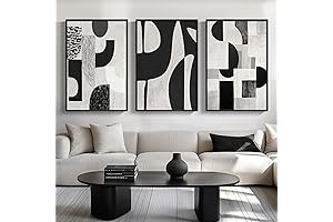 CLASSLO Black and White Abstract Wall Art Set
