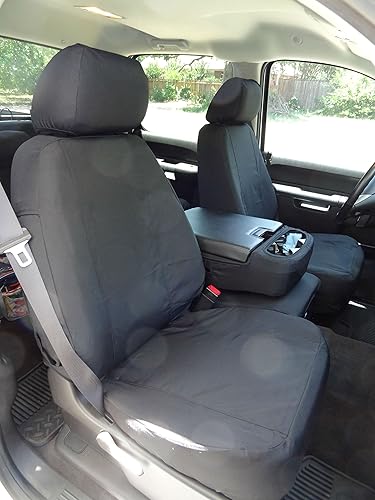 Durafit Covers, fundas para auto, compatible con 2010-2013 Chevy Silverado & GMC Sierra, para asientos delanteros, a prueba de agua, pude elegir
