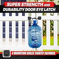 Vista 6 de [Upgrade Adjustable] 6”-10” Cabin Hook Eye Latch Gate, Heavy Duty 4 Mounting Points Bracket, Barn Door Lock Latch, Durable Door Swivel Window Hook