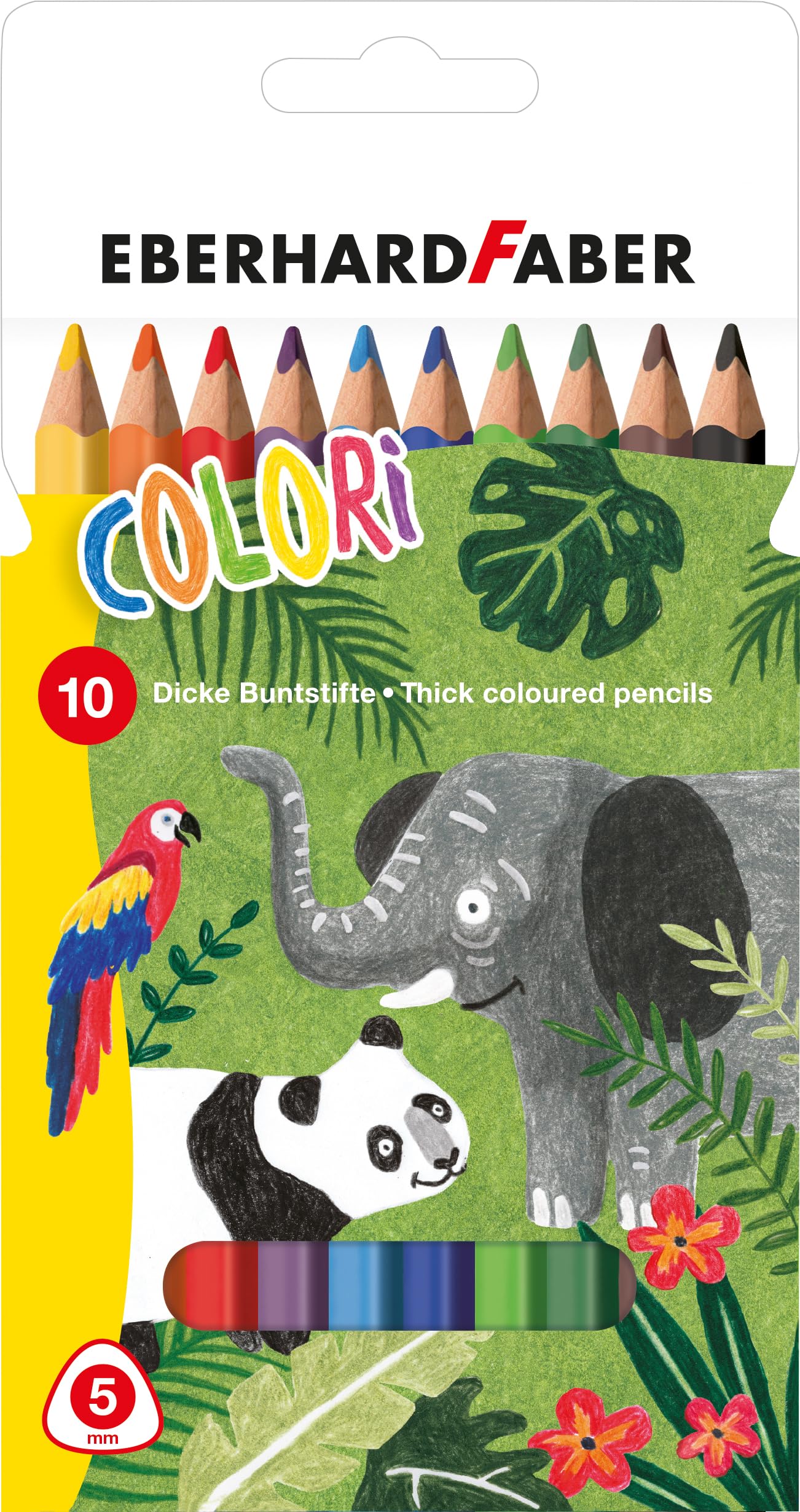 Eberhard Faber 511409 - Colouring Pencils Thick, Triple Faced, Pack of 10
