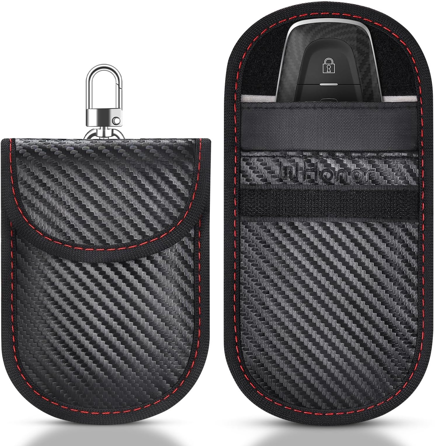 2 Pack Car Key Signal Blocker Pouch Faraday Pouch for Car Keys