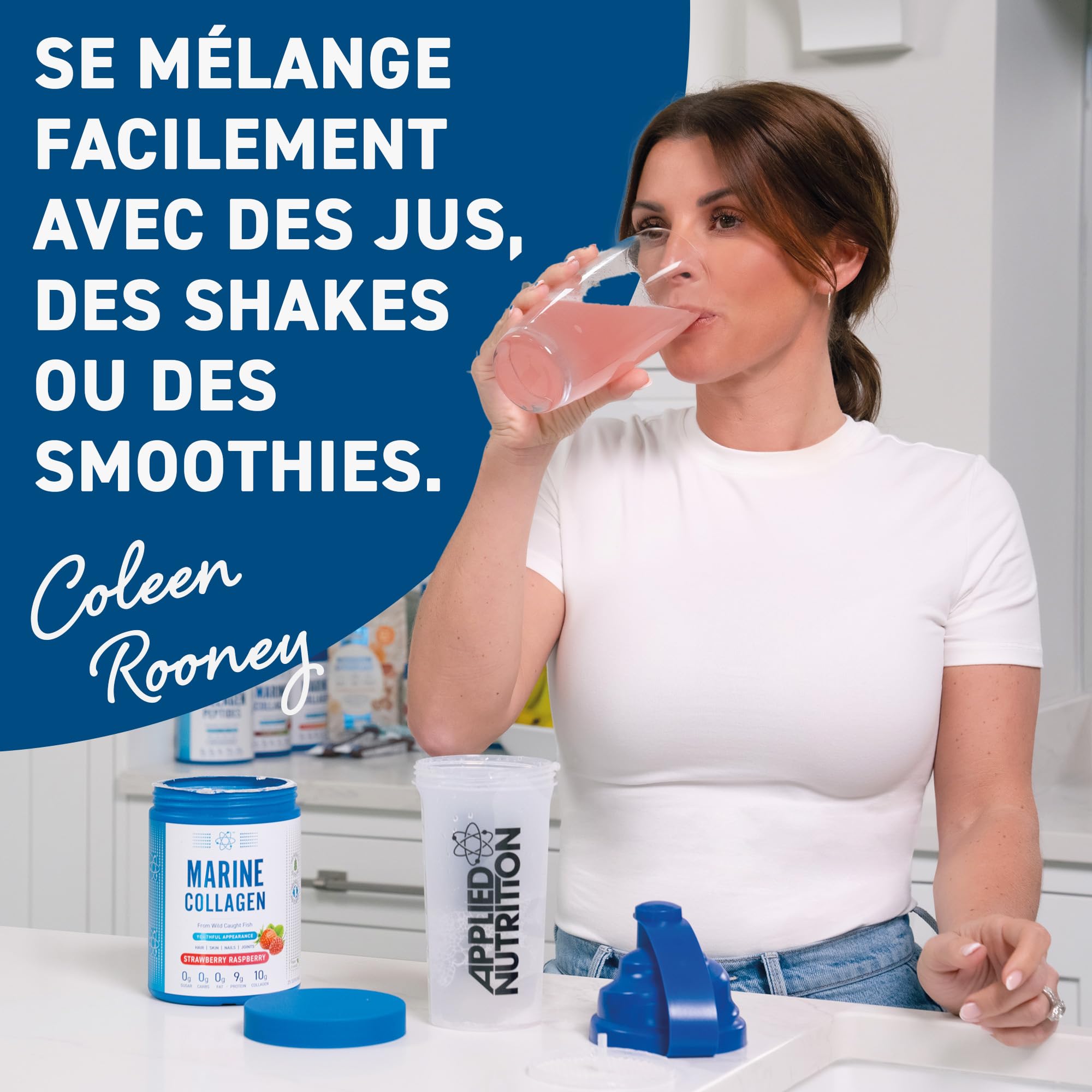 Applied Nutrition Collagène marin en poudre - Protéine de collagène hydrolysée, peau, cheveux et ongles sains (sans saveur) (300 g - 25 portions)