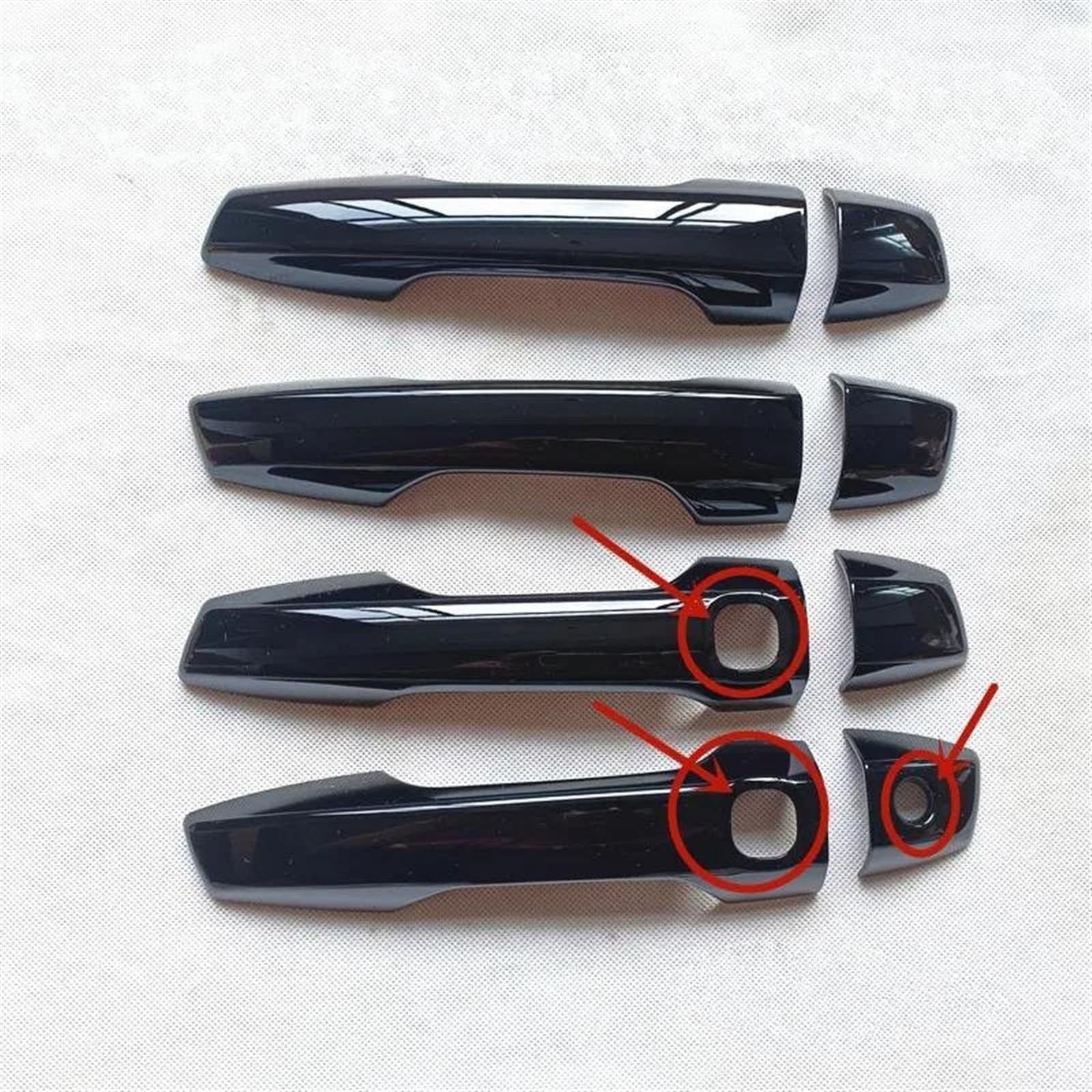 NOHEEU Car Door Handle Cover Trim Plastic Gloss Black Auto Accessories for Mitsubishi for Outlander 2022 2023 2024(LHD B)