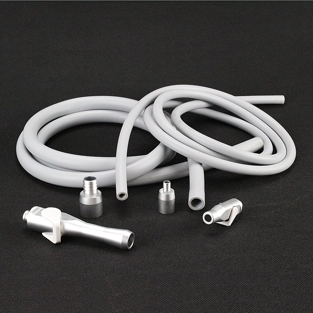 Valvole di aspirazione dell'estrattore della saliva dentale Earlywish SE/HVE Tip Adapter + 2 tubi flessibili del tubo