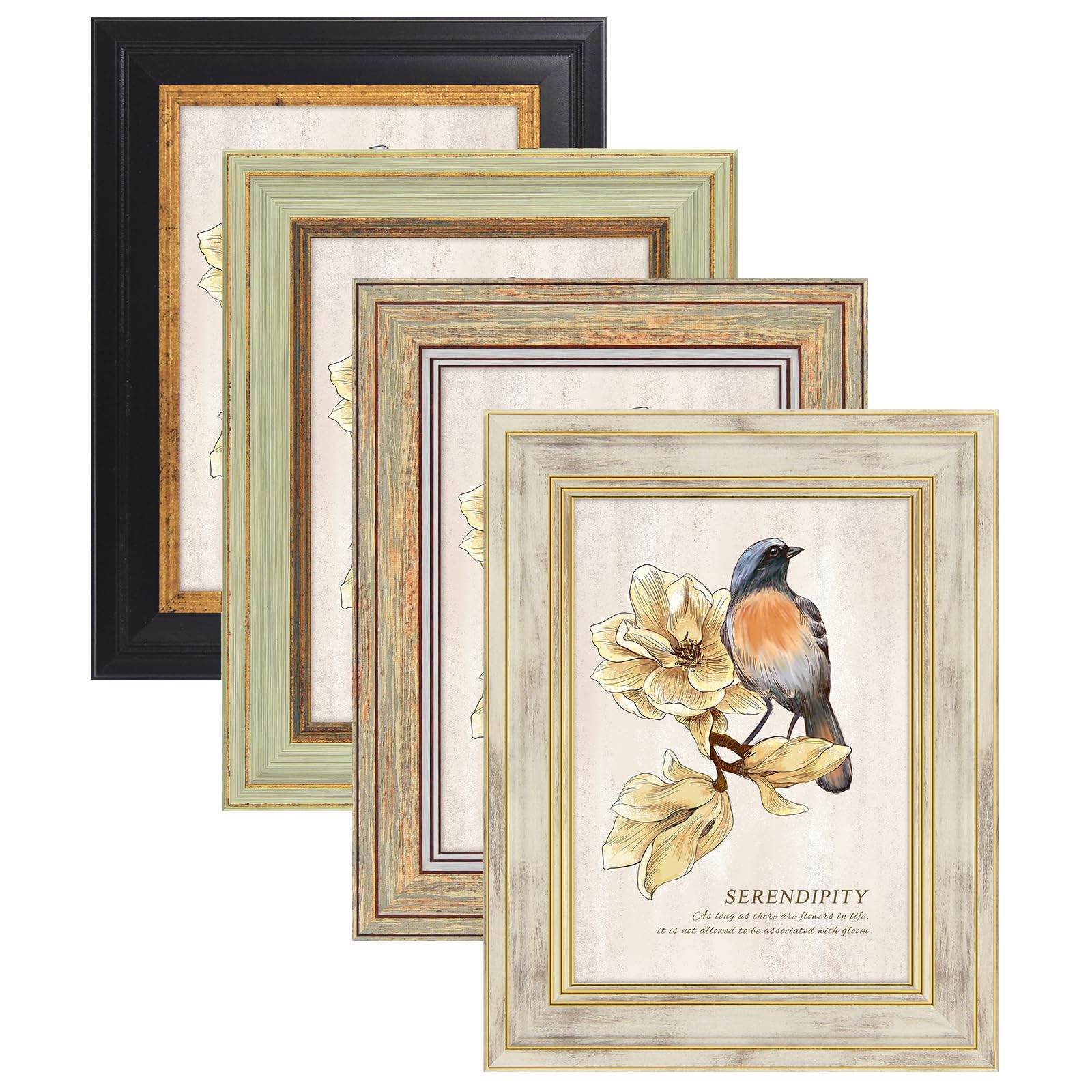 Baeroly 4 Pack 5x7 Picture Frame - Picture Frames with HD Plastic Cover,Photo Frame for Wall & Tabletop Picture Frames