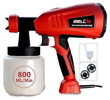 Ibell Hvlp Paint Sprayer Sg60-26, 400W, Copper Armature, Paint Reservoir 800Ml, Max Flow: 800Ml/Min, Corded Electric