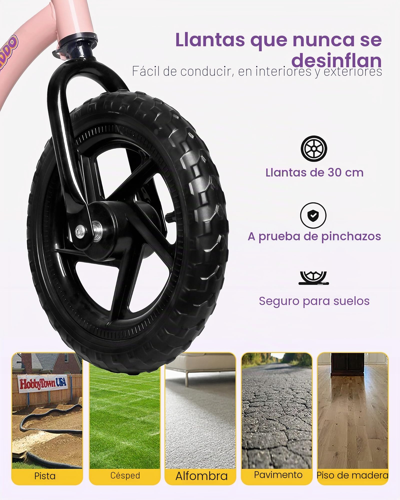KRIDDO Bicicletas sin Pedales para Niños de 2 Años, Edades de 18 Meses a 4 Años, Bicicleta de Aprendizaje con Estabilidad y Reposapiés, Regalo para Niños de 2 a 5 Años | 2 años