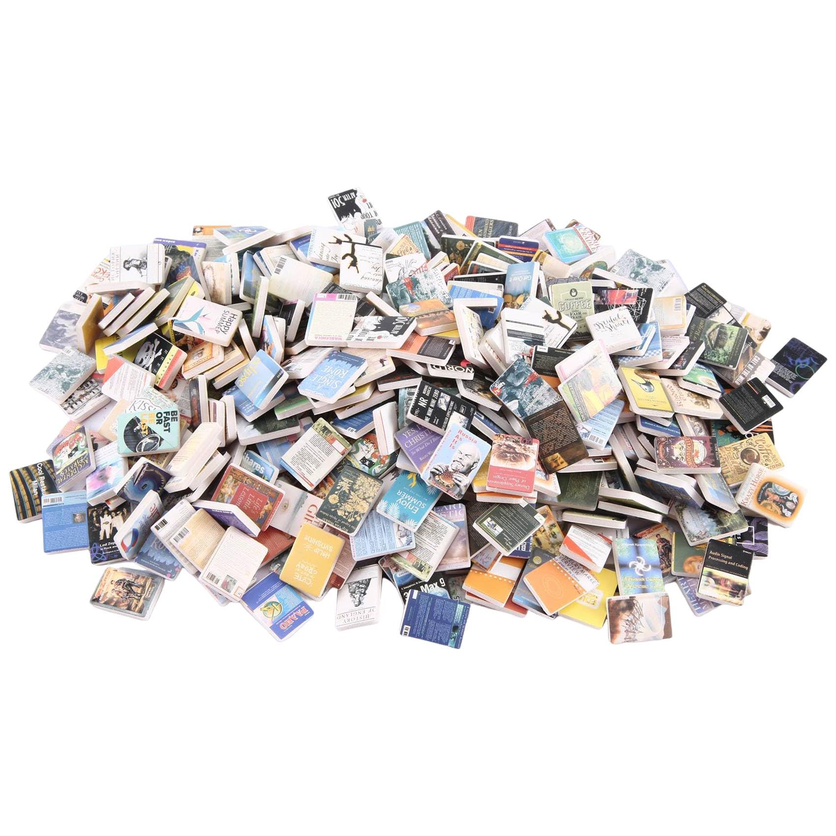 CTRLZS Stress Relief Shake Away Your Anxiety Mini Book Stress Reliever Wooden Library Book