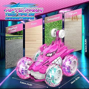 Remote Control Car, 360 flips 2.4GHz Fast Stunt Rechargeable 4WD Double Sided RC Car Toys for 3 4 5 6 7 8 Year Old Gilrs Boys, Fun Outdoor Birthday Xmas Halloween Easter Gifts for Girls 3-8 Year Old