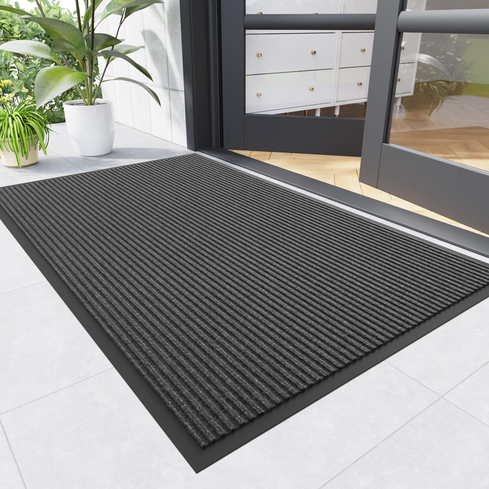 Naturei Entrance Door Mat 4x6ft Heavy Duty Entrance Door Mat Entrance Commercial Doormats Entrance Low Profile Welcome Mats Non Slip Heavy Duty