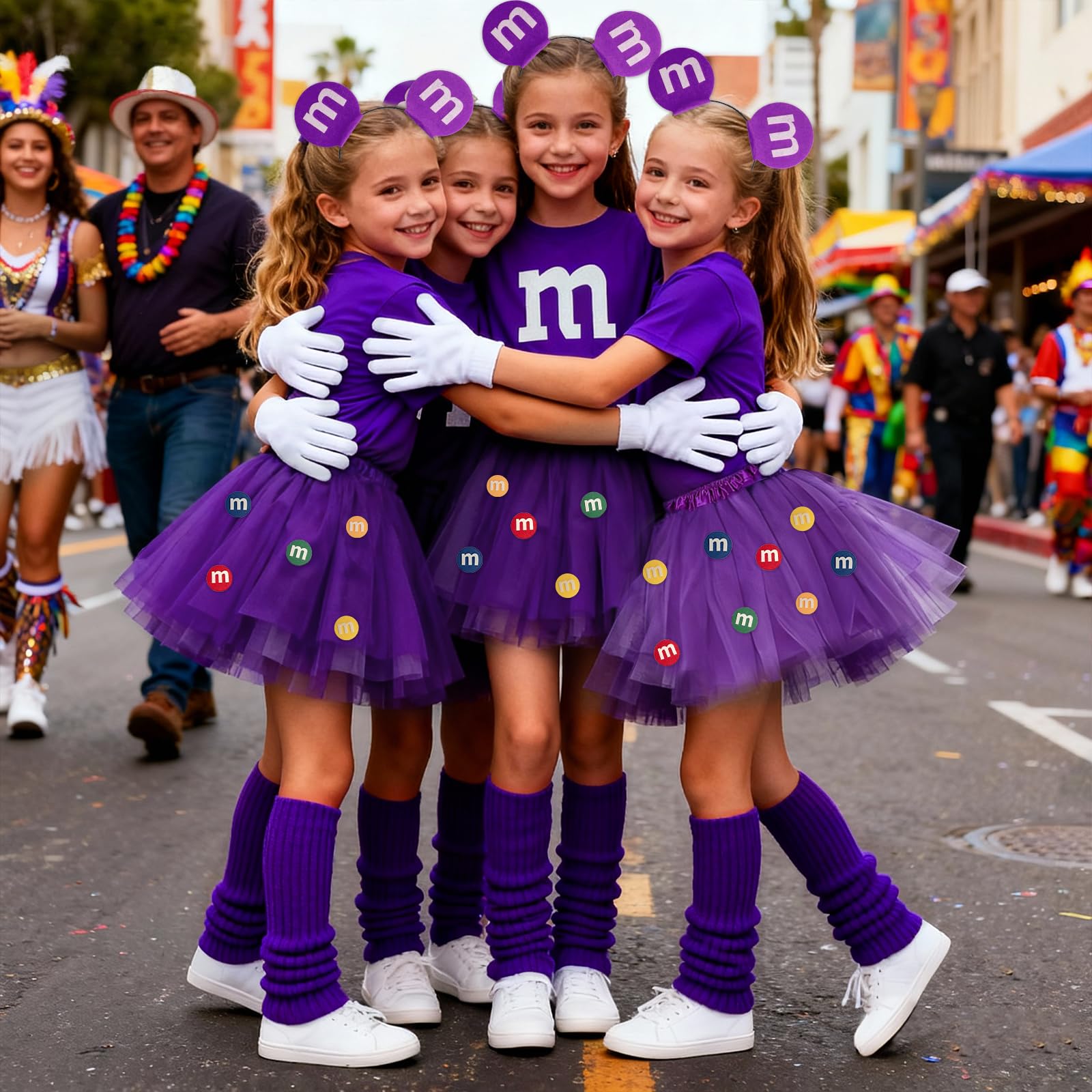 Costume M per ragazza, costume da Carnevale M con lettera M in feltro, tutù, gonne, orecchini per carnevale, Halloween, vestito da festa, lettera M