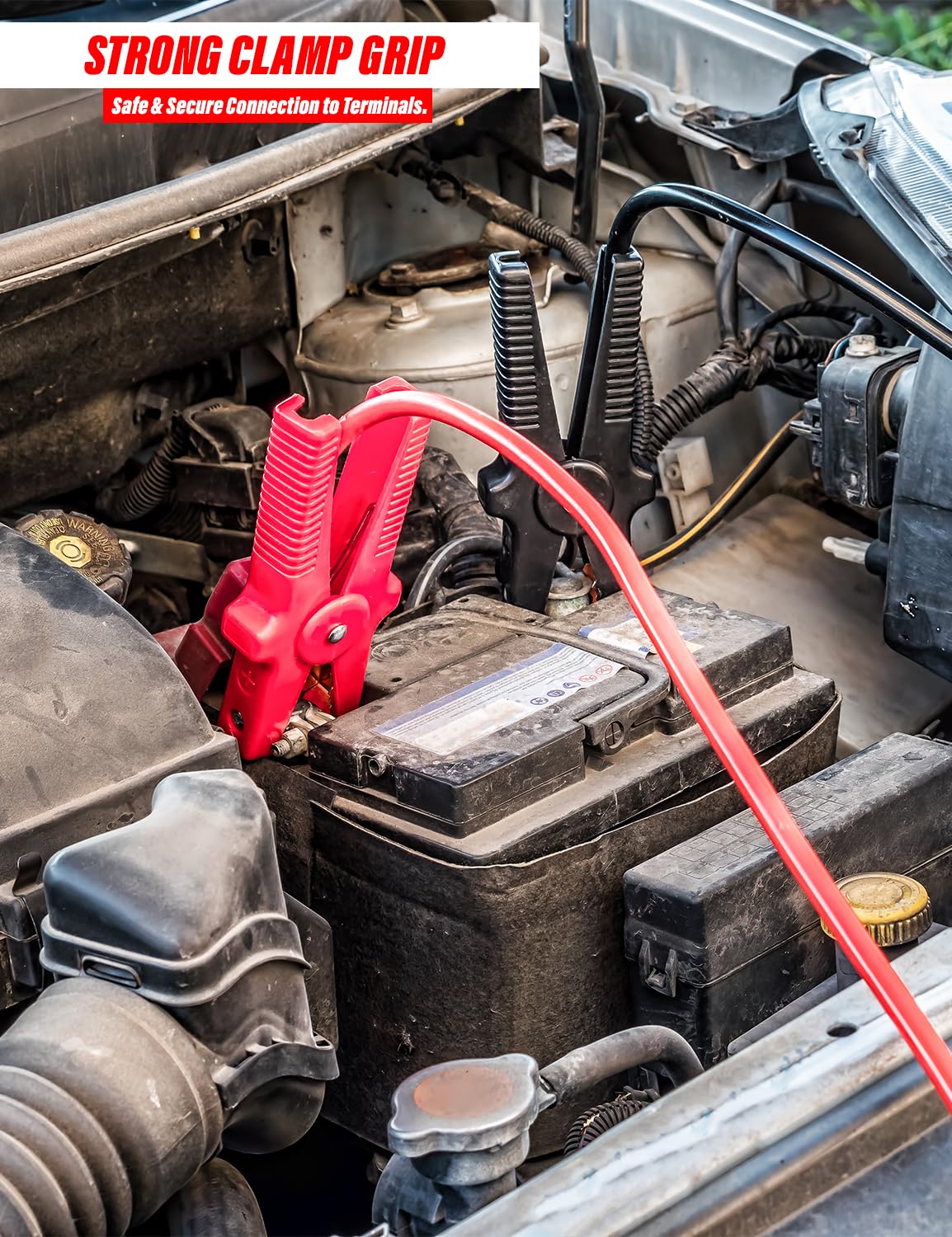 Xtremeauto Cavi di avviamento resistenti per auto e furgoni fino a 3,0 l - 3,7 m 900A 25 mm² cavi di avviamento batteria con custodia