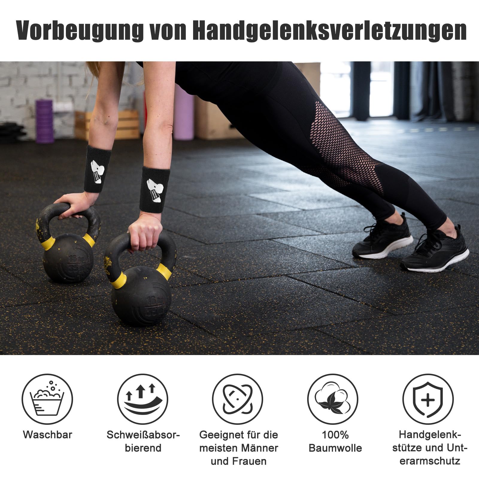 2 Pack Wrist Wraps For Sports & Pain Relief - Adjustable Support For Tendonitis & Weightlifting