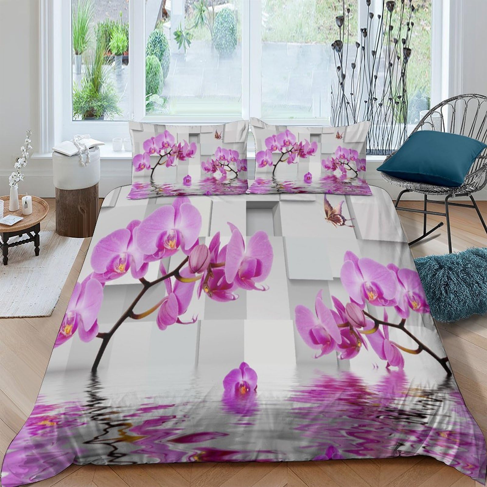 Ctjqhvkz Style-1 3D Printed Microfiber Fitted Sheet For Bed, Waterproof And Anti-Slip Mattress Cover, Suitable For Bedrooms And Guest Rooms, Easy To Wash And Maintain, Modern Aesthetic Decor Single（135X200cm）