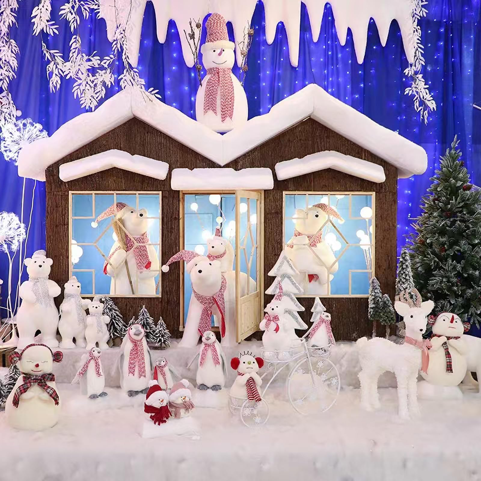 RANJIMA Manta de nieve artificial para Navidad, 80 x 240 cm, gruesa, suave, decoración navideña, manta de nieve, nieve artificial para árbol de Navidad, pantallas de pueblo de invierno, camino de mesa
