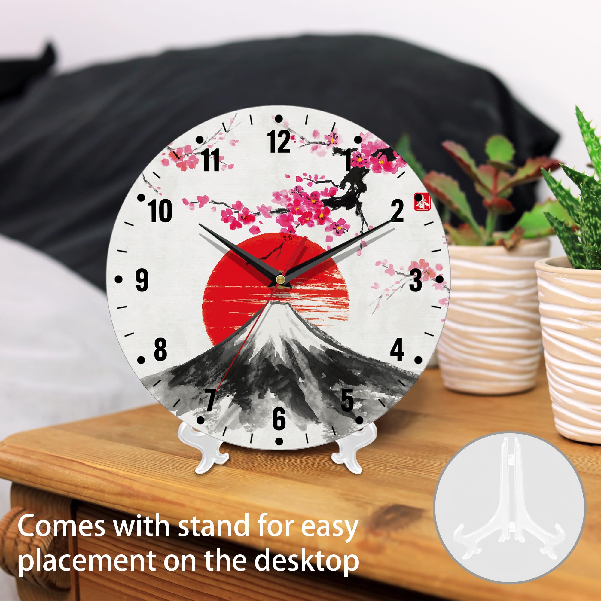 Amazon.com: SPUNKER Clock for Bedroom,Japan Cherry Blossoms