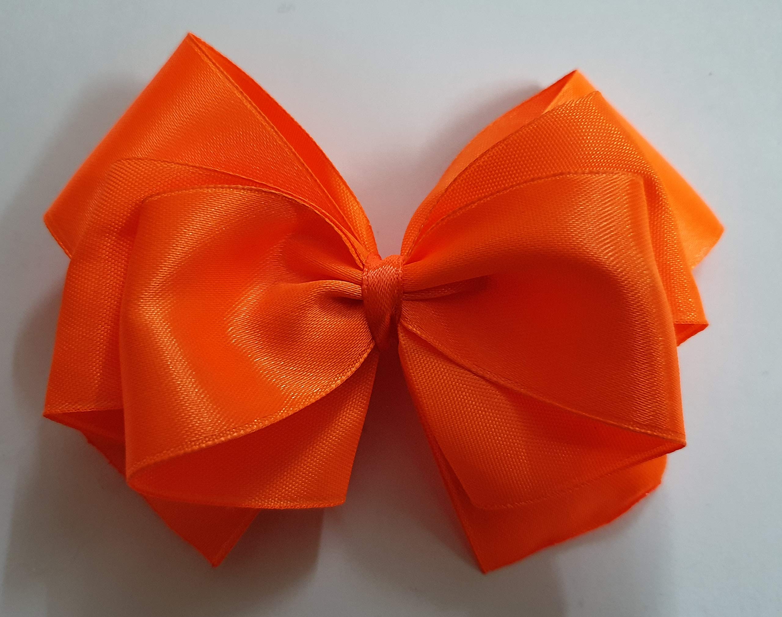 Belleza Crafting with Creativity Bright Orange Color Bow Hairclip (Pack of 1)
