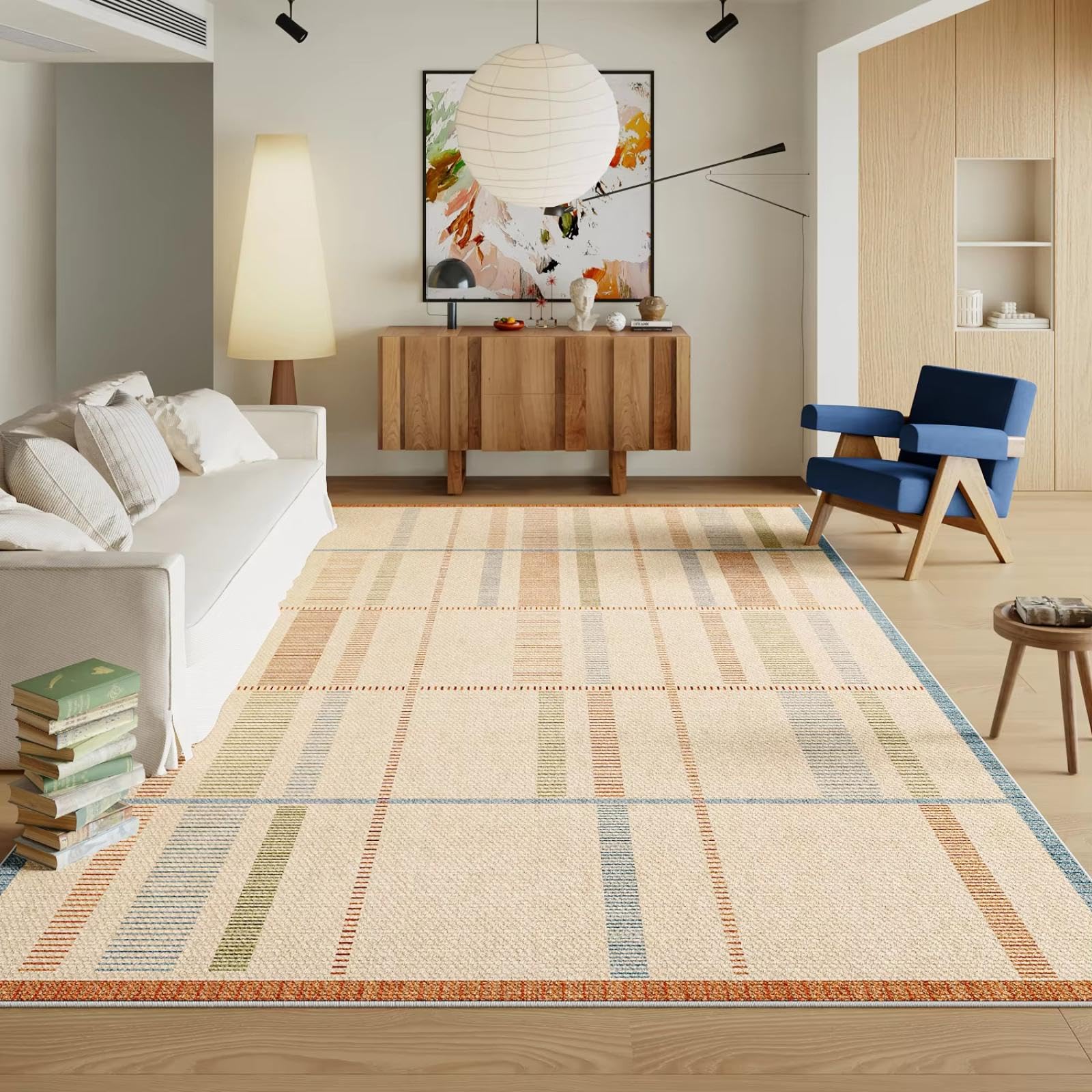 Alfombra moderna de diseño elegante y textura suave para decorar tu dormitorio
