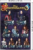 Vista 3 de Trends International Disney Descendants 3 - Póster de pared de cuadrícula, 22.37 x 34.00 pulgadas, paquete de póster y alfiler
