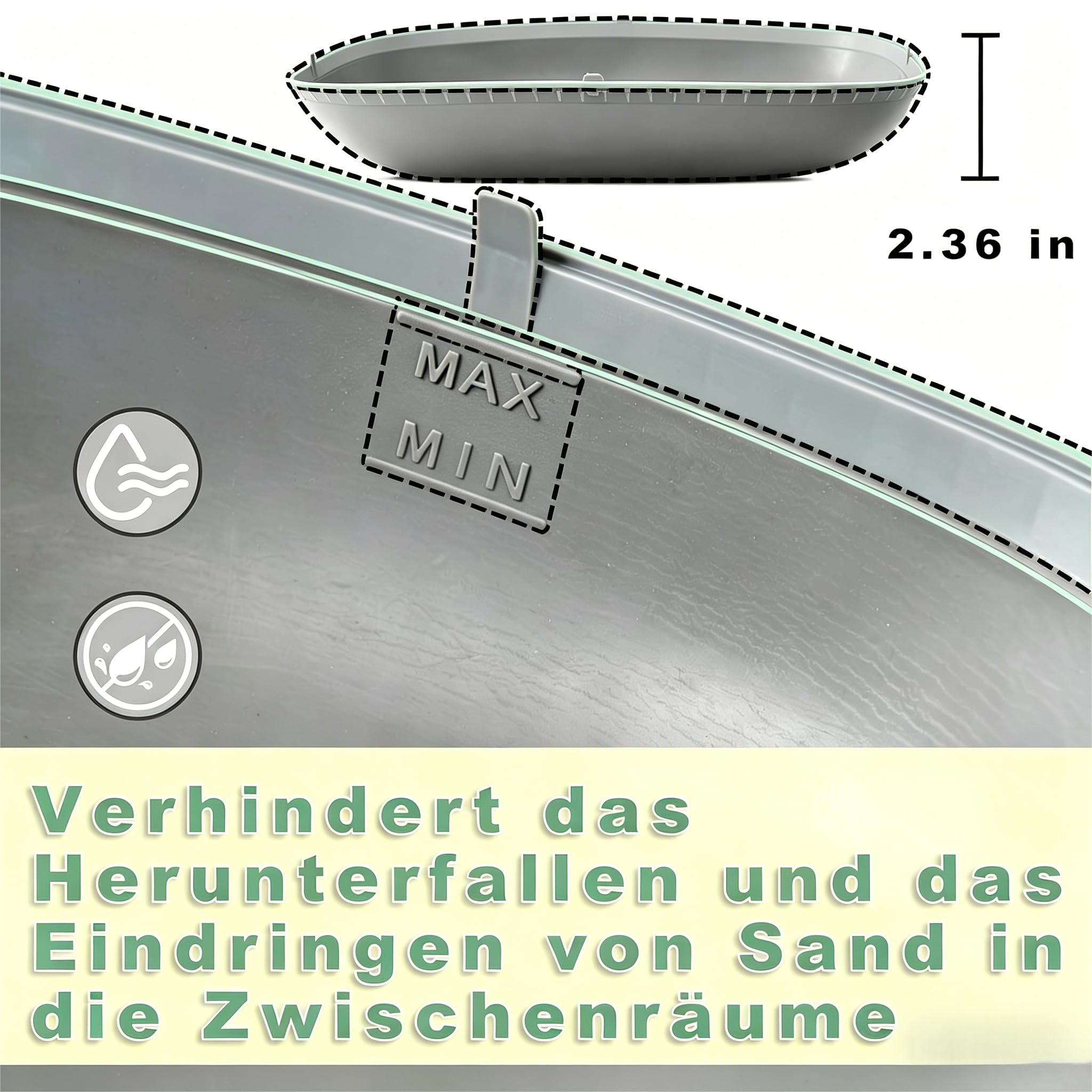 Ersatz Silikon Matte für Selbstreinigendes Elektrisches Katzenklo, Wasserdichte Katzenstreumatte, Rutschfest & Pflegeleicht, Passend für Automatische Katzentoiletten