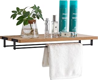 DYHOME Étagères murales Étagères flottantes, étagères flottantes avec Porte-Serviettes, étagères de Salle de Bain, adaptées à la Salle de Bain, Cuisine (1 pièce)