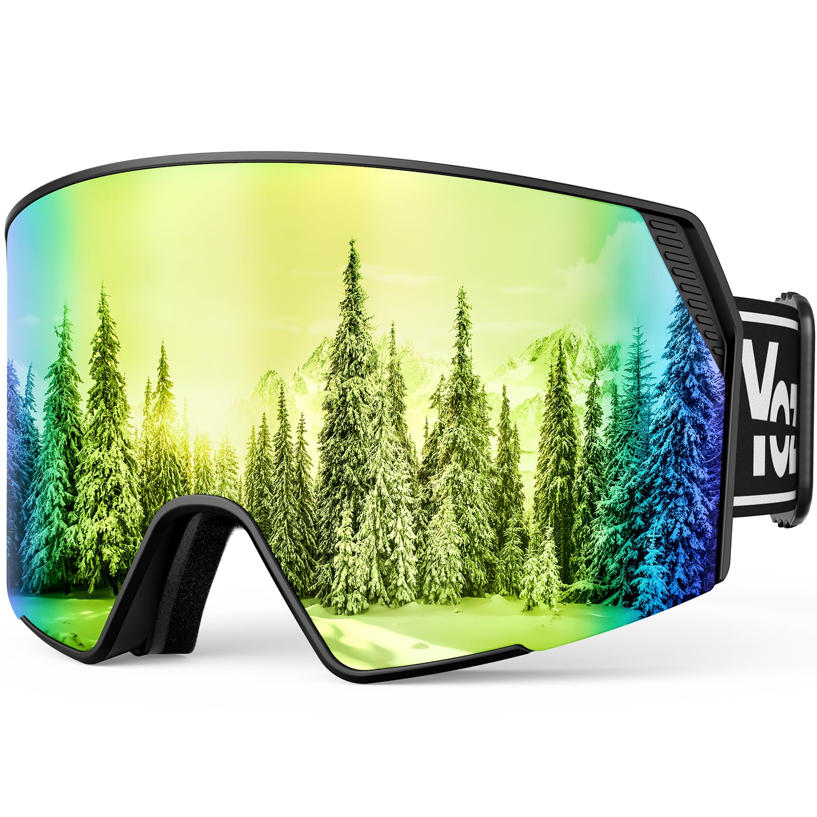 YOZISS Maschera da Sci uomo donna,OTG Maschera da Snowboard, Protezione UV400 Occhiali da Sci Snowboard, Occhiali da Motocross per ciclismo Equitazione Arrampicata Sci