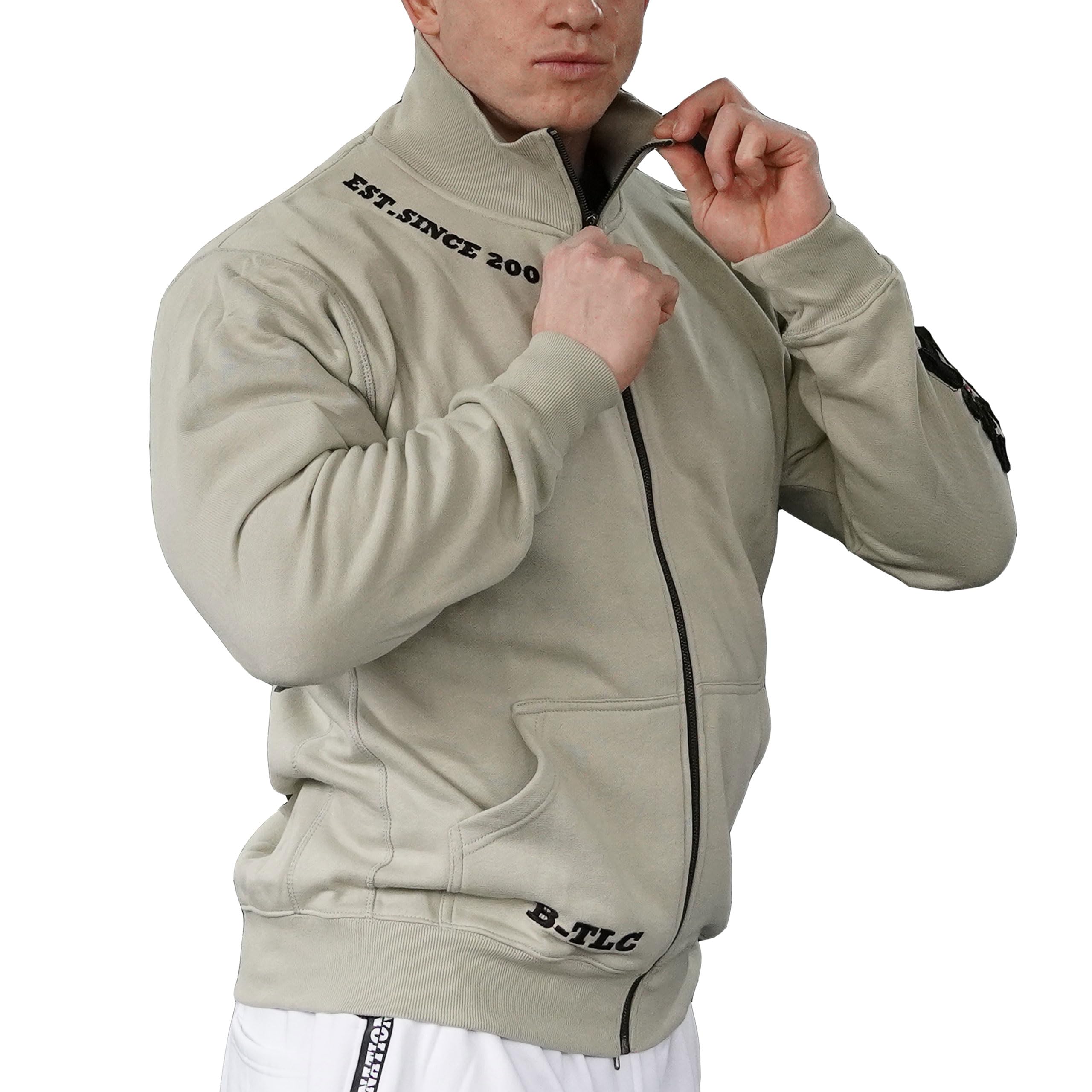 Brachial Premium Herren Sweatjacke Gym - Freizeitjacke Trainingsjacke für Bodybuilder Sportler