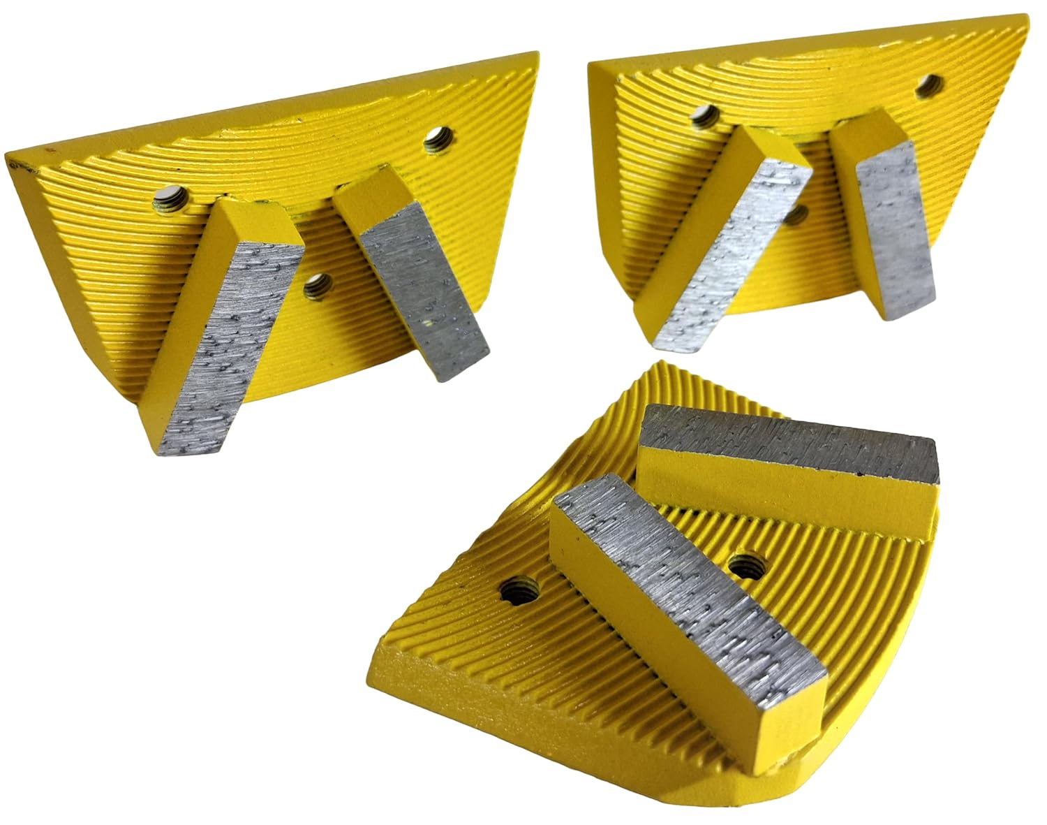 Genuine OEM DYMA-SEGS Yellow 18 Grit for Soft Concrete (Pack of 3) Compatible with Magna-Trap Series EDCO Floor Grinder QC2S-SC-0018