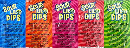 Miniatura 7 de Lockjaw Sour Lil Dips - Palitos de inmersión a granel con polvo de caramelo, palitos de inmersión ácidos, paquete variado de 36 unidades