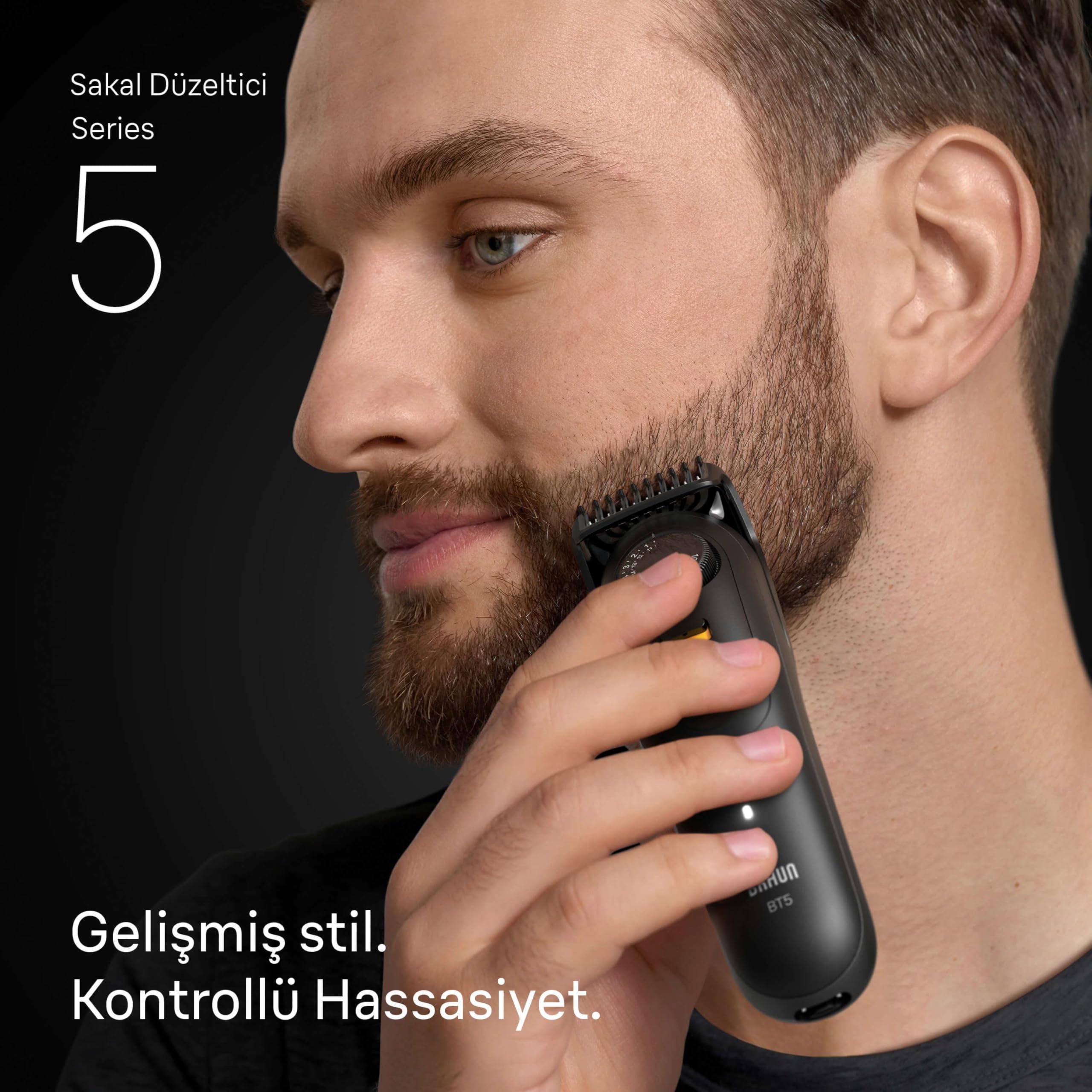 Braun Series 5 Barttrimmer BT5520, 120 Minuten Laufzeit, PrecisionWheel, Schwarz