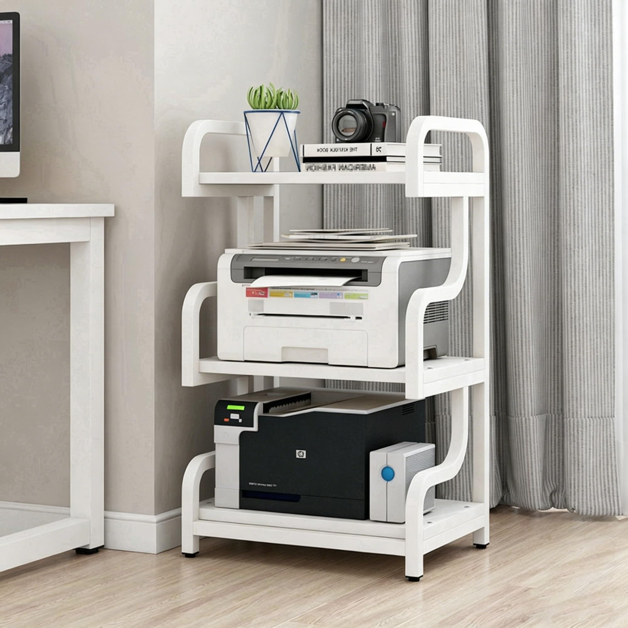 Meuble platine vinyle et armoire pour composants stéréo blanc meuble de rangement