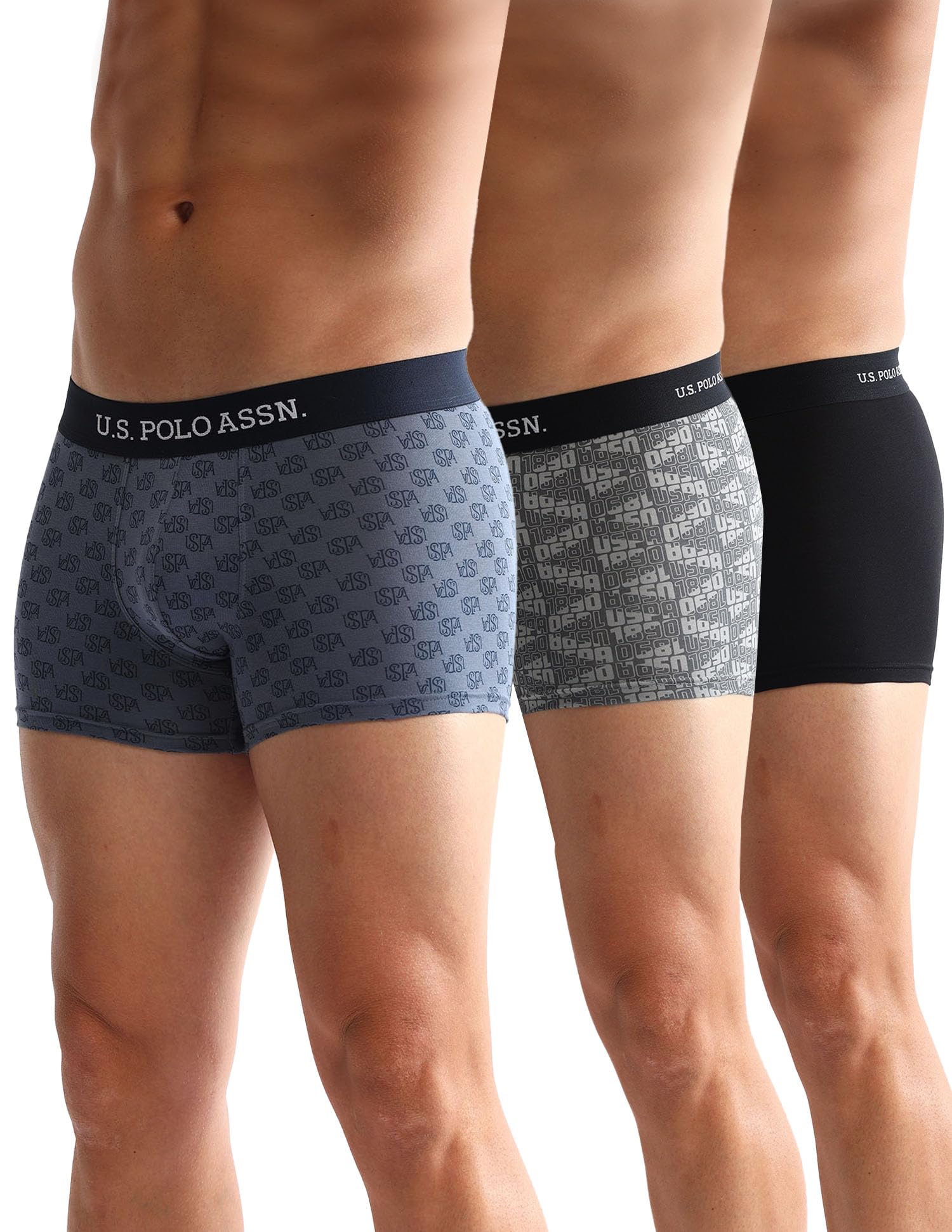 u.s. polo assn. Men's Cotton Blend Classic Printed Trunks-picture-38