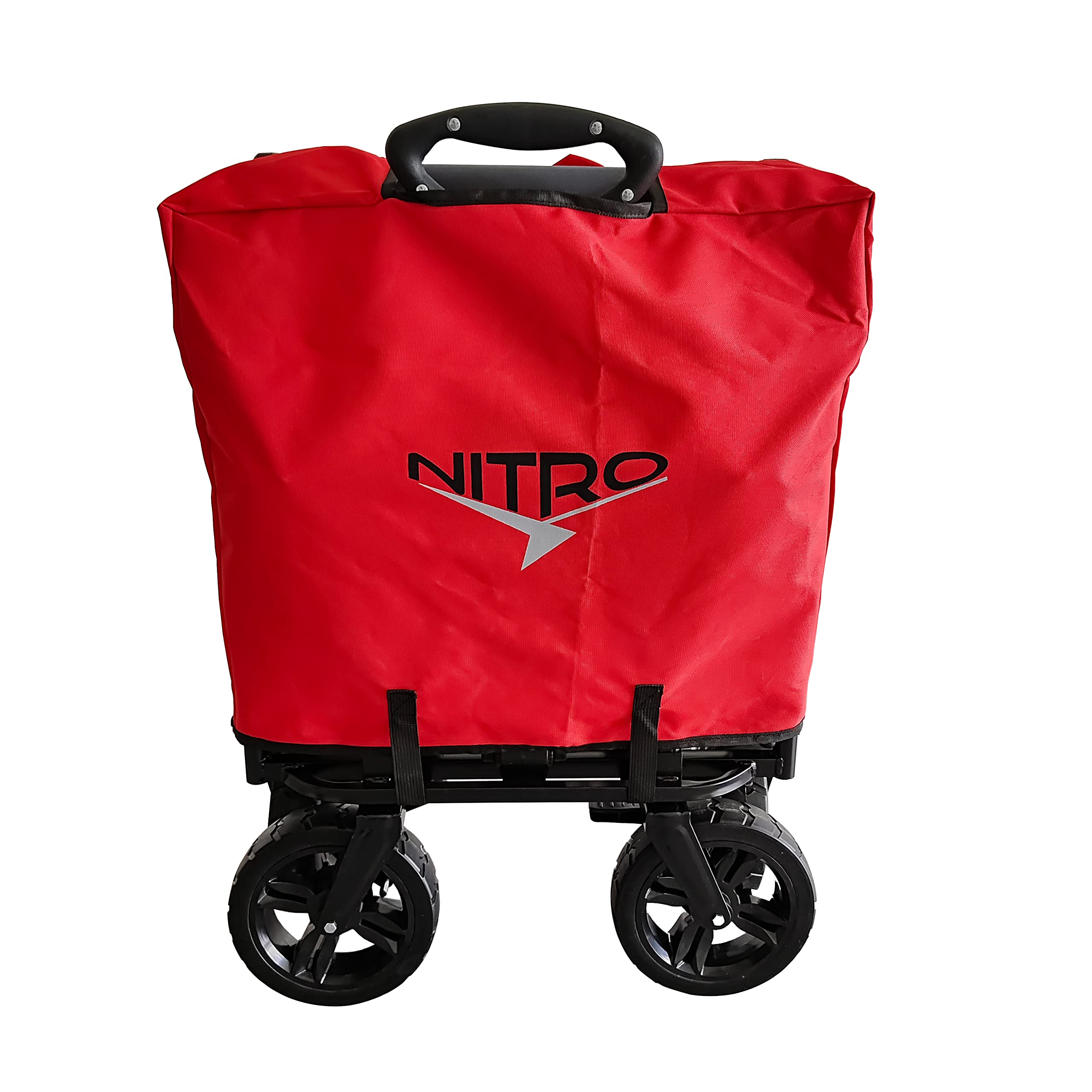 NITRO Carrello a Mano Pieghevole Passeggino Bambini e Spesa Rosso